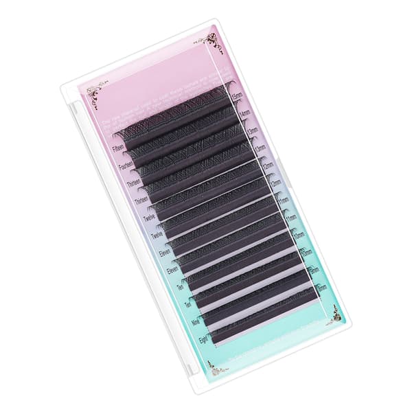 Fluffy Soft Lightweight 12 Rows Eyelash Clusters 8-15mm Mixed Black 0.07D Makeup Extension