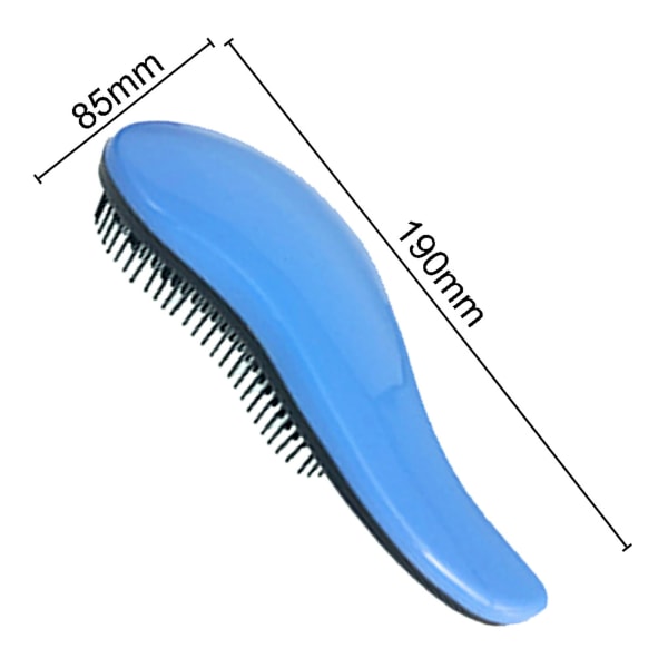 Hårbørste Antistatisk Tanglefri Kam Uten Bærbar Tanglefri Tørr og Vått Børste (Blå 2 stk)
