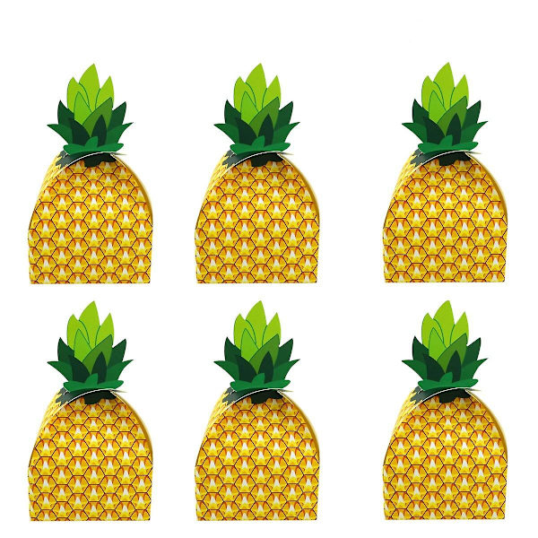 25 stk. Ananas Papiræske Ananasæske Fest Opbevaringsæske Ananas Opbevaringsæske Ananas Slikæske