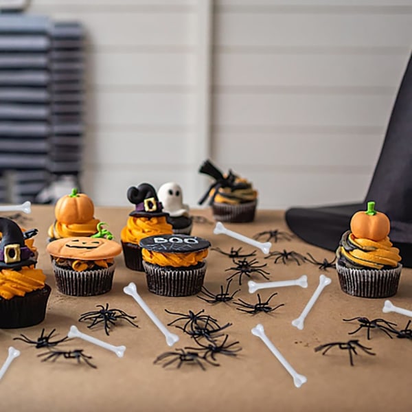 Halloween-kakun koristeet 20 kpl setti Luut Valokuvarekvisiitta Vääri luut Kummitustalo Kauhu Realistinen Luuranko Luut Tarvikkeet Cr