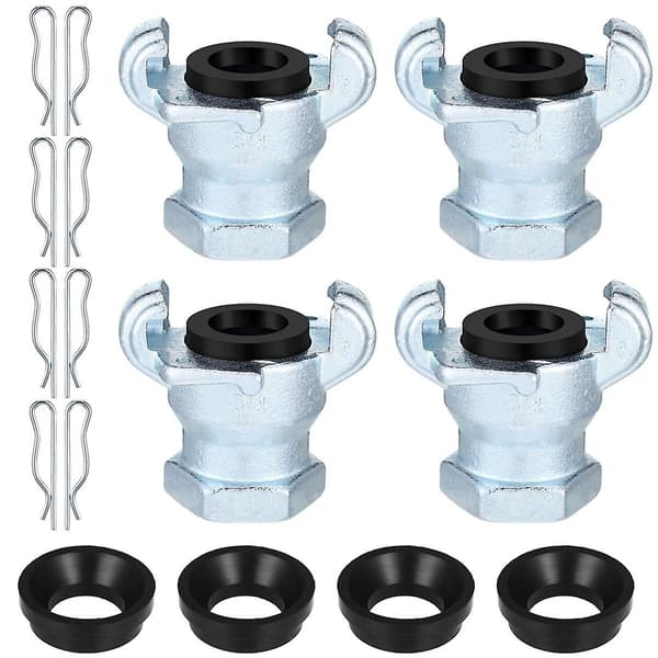 4-pack NPT Järn Luftslangskoppling 2 Lug Universal Koppling Chicago Koppling för Hon- och Hanände (