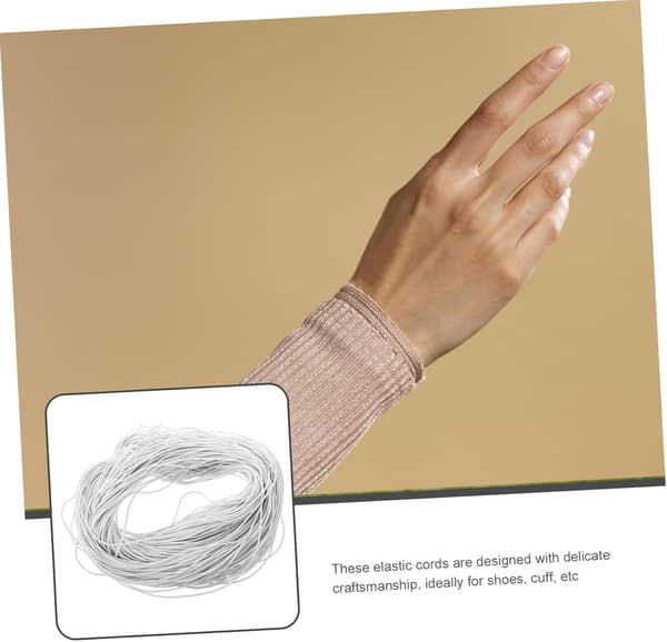 Bungee Cords and Fasteners Elastic Thread Cord for Shoes Bracelets Elastic Thread Stretchy Band 5-pack