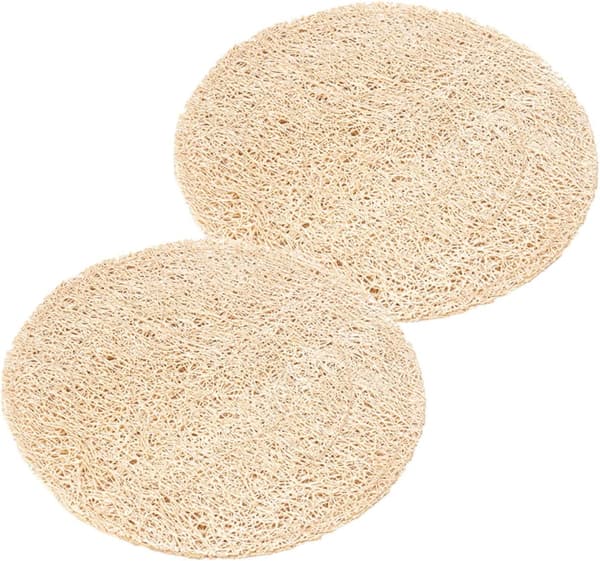 Durable Loofah Coasters Insulated Cup Mats Non-Slip Coasters for Kitchen
