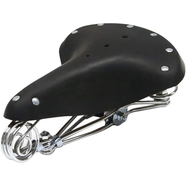 Holdbar Læder Cykel Sadel Vintage Køhud Cykling Sadel Sæde med Fjedre Sort Læder Sadel Sæde Fjeder Komfort Sæde