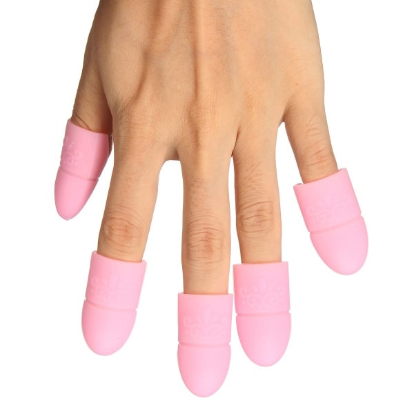 Bärbara Nagelblötläggare Padhållare, UV Gel Polish Remover Caps Tips, Akryl Avtagning eller Nagelkonst Avtagning Verktyg. 10 Stycken Fingrar