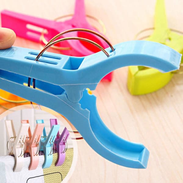 Solstol Strandhåndkle Klipp 4-pakning Store Klemmer Klesklyper Tung Klesvask One-size A One-size