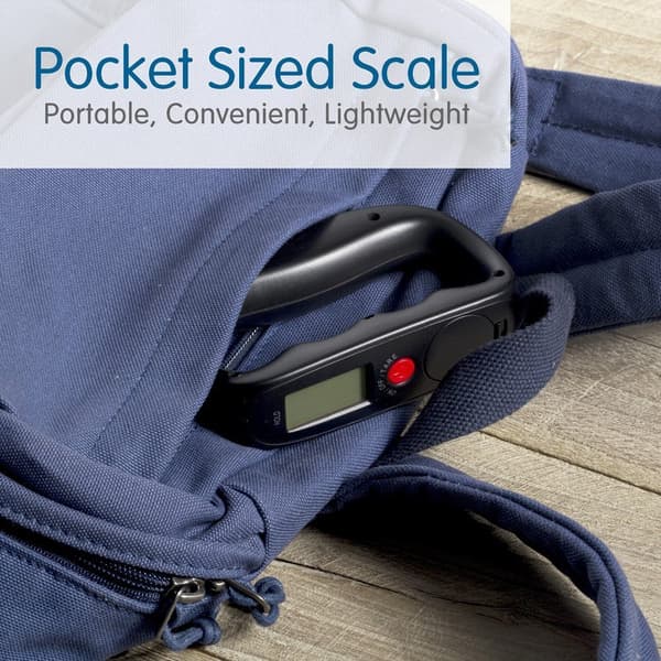 Portable Electronic Luggage Scale, Mini Scale with Hook, Digital Luggage Scale with LCD Display, High Accuracy Sensor