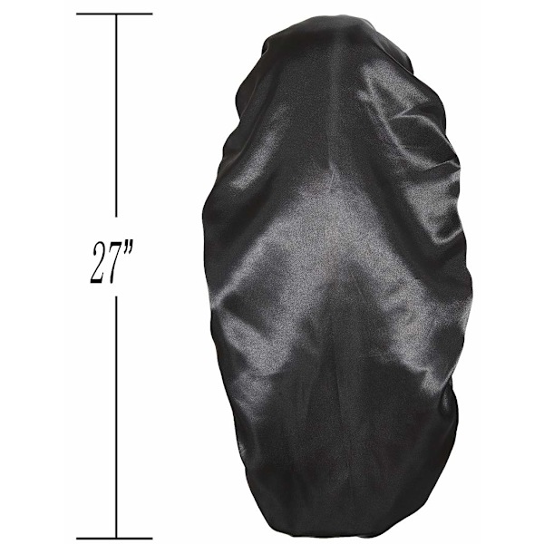 2 st Silk Bonnet för Kvinnor Satin, Mjuk Elastisk Band Silkeslen Sovhatt Stora Bonnets för Flätor Silkeslen Mjuk Lätt Satin