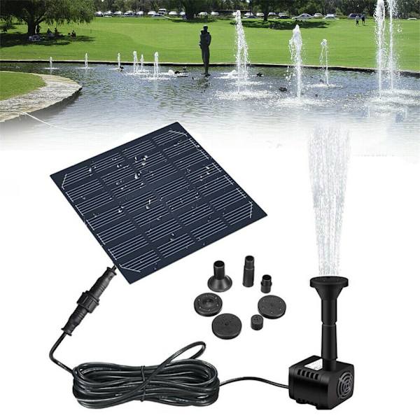 Solcellsfontän med Panelvattenpump för Fågelbad Solpanel Kit Utomhusfontän för Utomhus Liten Damm, Trädgård och Akvarium