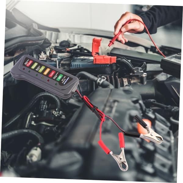 Smart batteritester og analysator LED-batterimåler for bil og bobil 12v diagnoseverktøy digital spenningsindikator