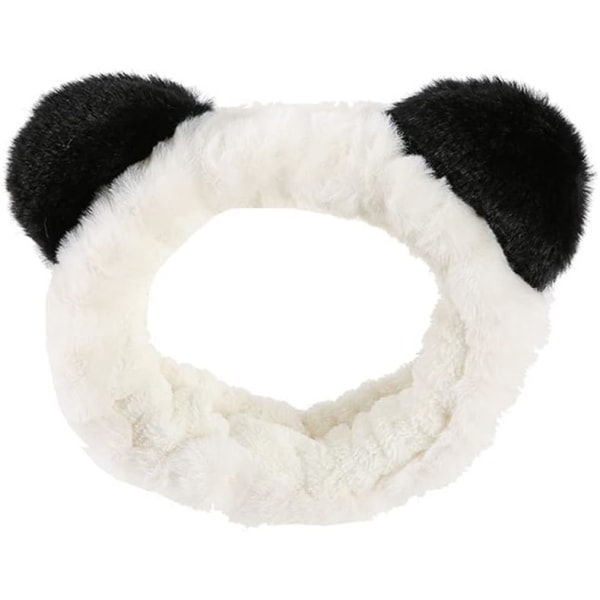Pandaøre Pandebånd til Kvinder, Makeup Pandebånd til Ansigtsrens, Bløde Elastiske Pandebånd til Bad og Brusebad