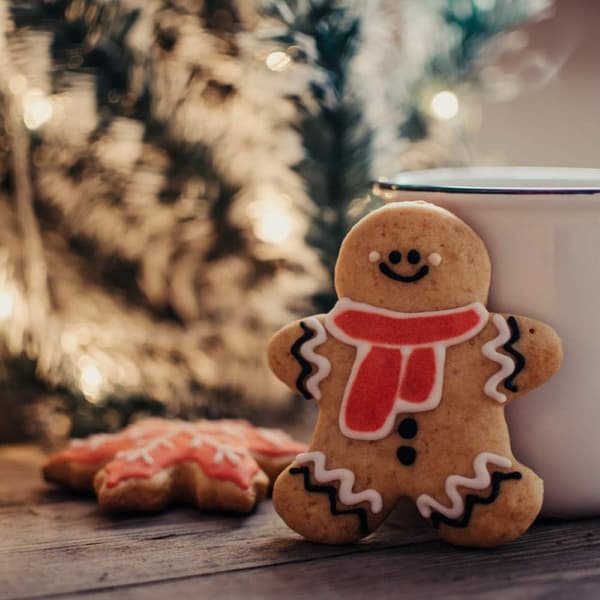 Sett med 8 juleformede kakestikkere i rustfritt stål