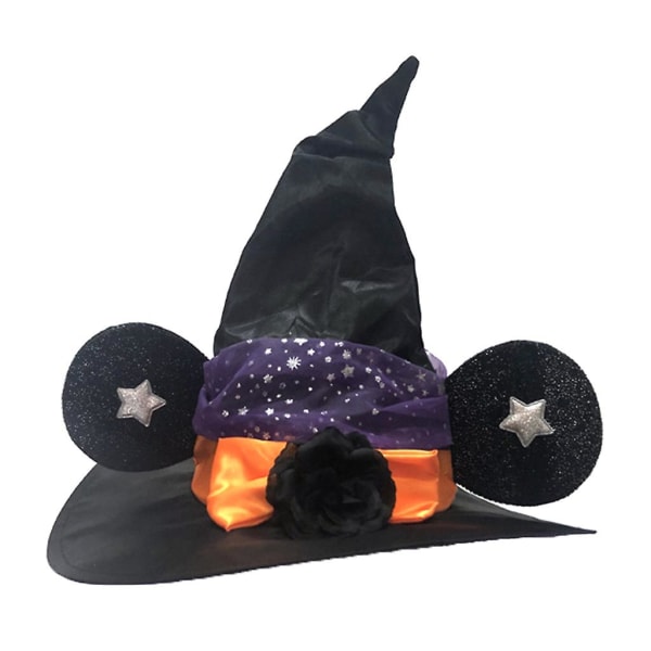 Halloween Wizard Witch Hat Masquerade Black Hat Maskerade Kostyme Cosplay Tilbehør Dekorasjon
