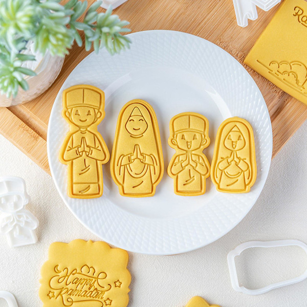 Kageformensæt til Bagning af Cookies - Gave til DIY Bagelskere - Plastmateriale - Stil 2