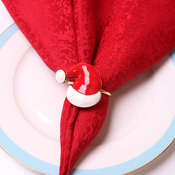 Jultomteströja Servettringar Set om 6 Jultomteströja Servett Servett Spänne Hållare för Jul Hem Jultomteströja