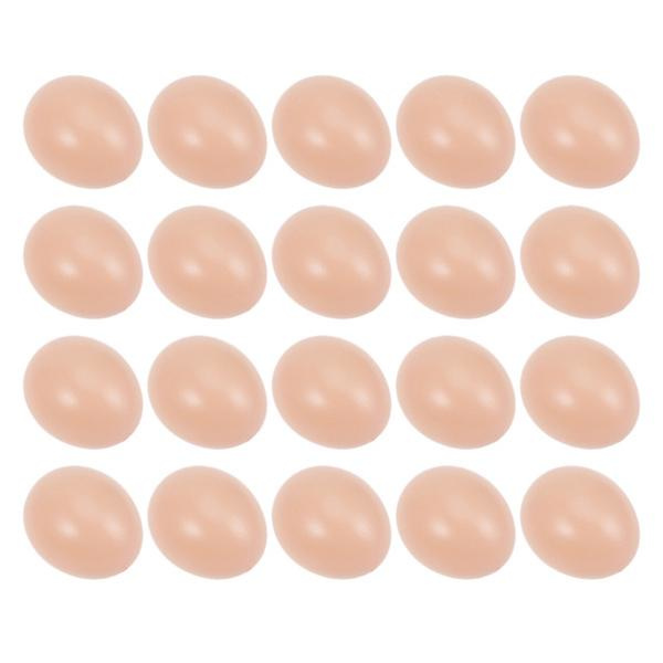 20 st konstgjorda kycklingägg för barn DIY påskägg plast äggformar falska ägg Köttfärg 205.5X5.5
