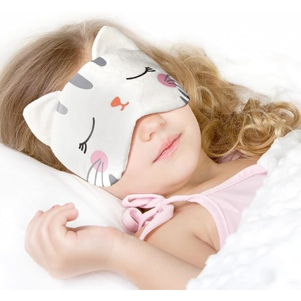 Söt ögonmask för att sova 3 stycken Tecknad hundansikte Cover Rolig djurkatt sovmask Mjuk lätt nattsl.