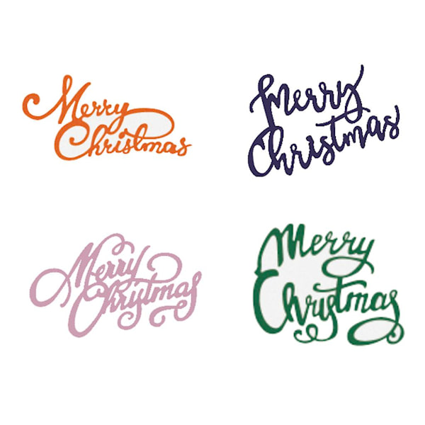 Hauskaa Joulua Metallileikkausstencil-malli Scrapbooking DIY-valokuva-albumi Leimat Paperikortti Prässääminen