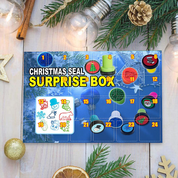 Kalenderlegetøj 2021 Jul Advent Stempel Nedtælling Blind Box Spændende tid