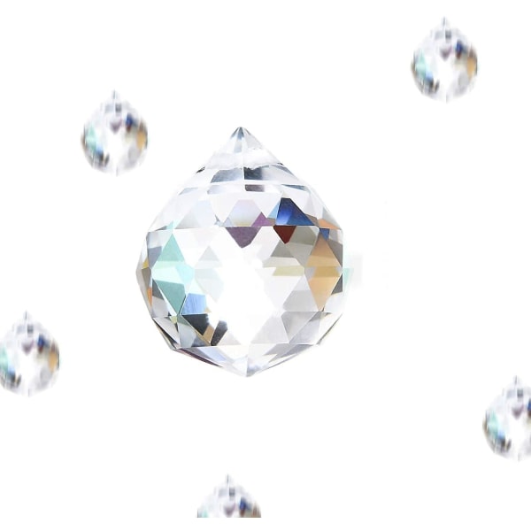 Regnbue krystal dekoration, 24 stk krystal glas kugle, regnbue krystal krystal kugler, krystal glas kugle, krystal kugler smykker til prisme dekoration