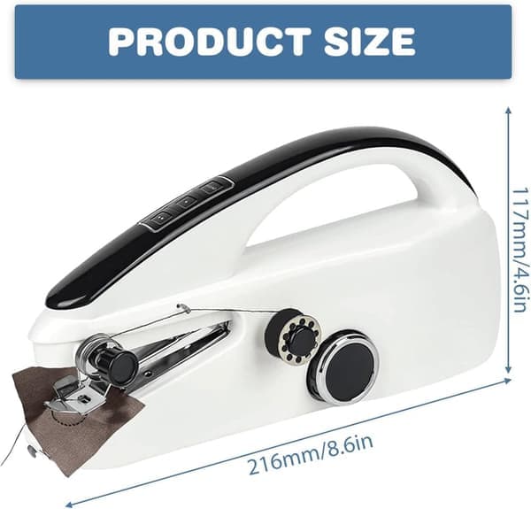 Mini Sewing Machine, Two Speeds, Sewing Machine, Beginners, Adults, Easy to Use, For Clothes, Fabrics, Curtains