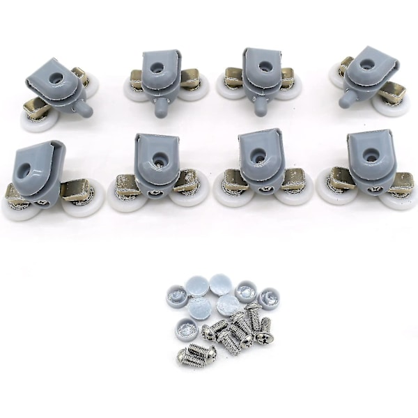 8-pak Dobbelte Brusekabineruller 23 mm Diameter Badeværelsesreservedele