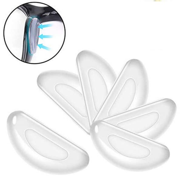 10 stk. næsepuder til briller 10 par Transparent 2 mm