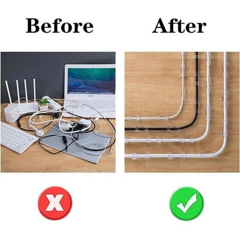 Self-adhesive Cable Ties - 20-pack - Transparent