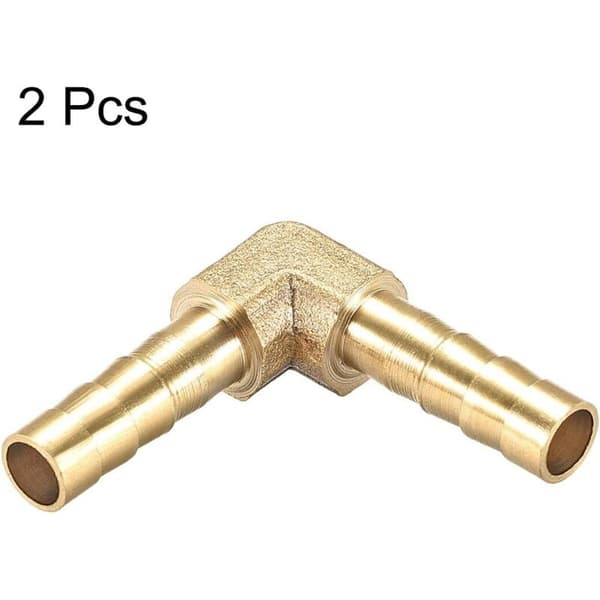 2pcs Barbed Brass Hose Fitting 6mm 90 Degree Elbow Pipe