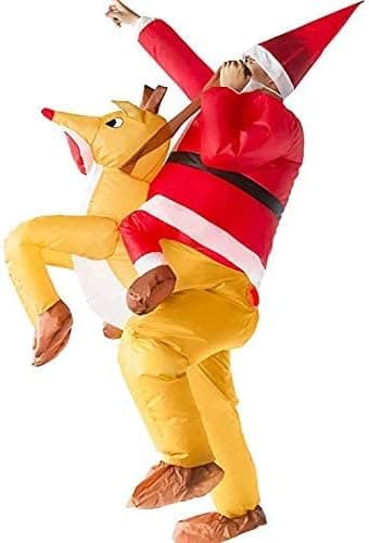 Oppustelig julemandsdragt, sjov oppustelig julemand