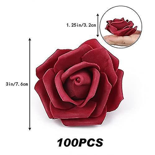 Artificial Rose Flower Heads, Artificial Flowers Look Real Blue (20 Pcs)