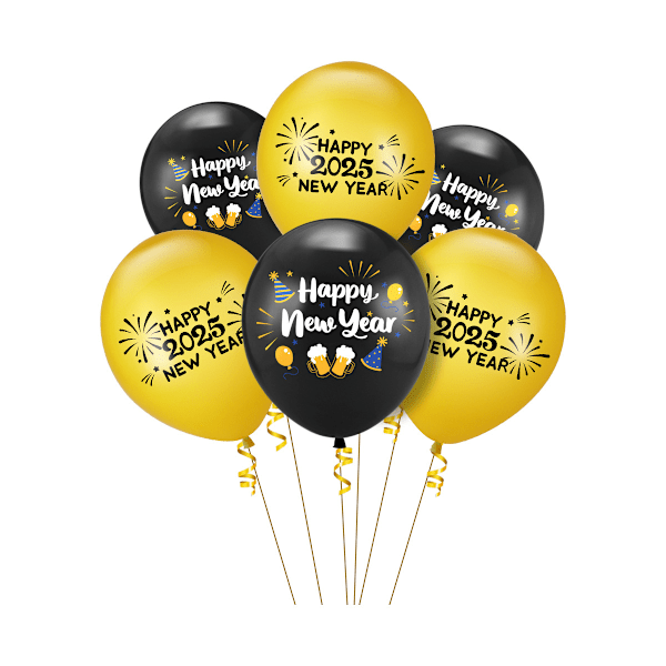 20 stk. 12 tommer Party Latex Balloner, Sort Guld Tema Party Ballon Fødselsdag Jubilæumsfest Dekoration til Pige Dreng