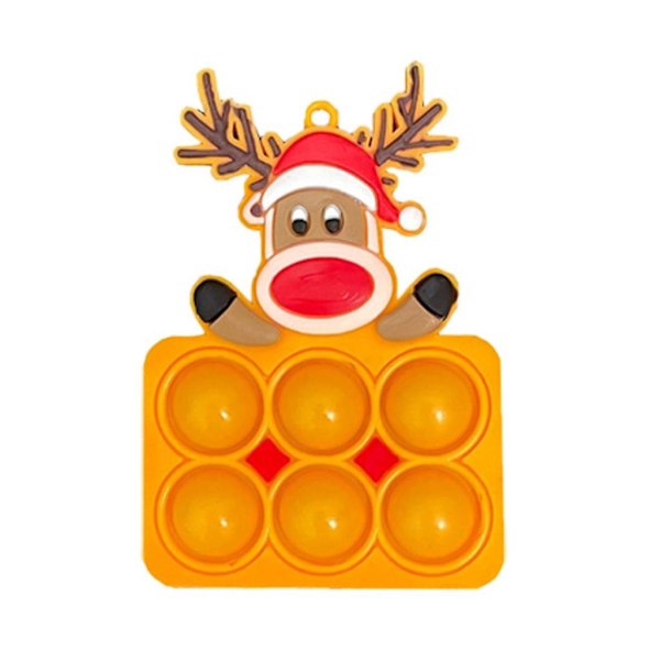Jultomte Nyckelring med Pusselbubbla, Stressreducerande Mjuk Leksak