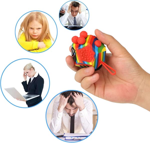 Kub Fidget Leksaker Sensorisk Leksak för Stress och Ångestlindring 12 Sid