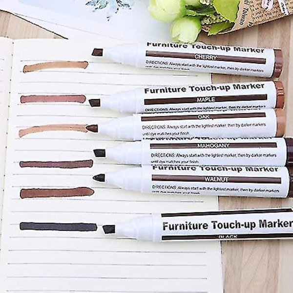 Møbel Reparation Træ Reparation Markører Touch Up Reparation Pen-17pc-markører Og Voks Sticks, Til Pletter, Ridser