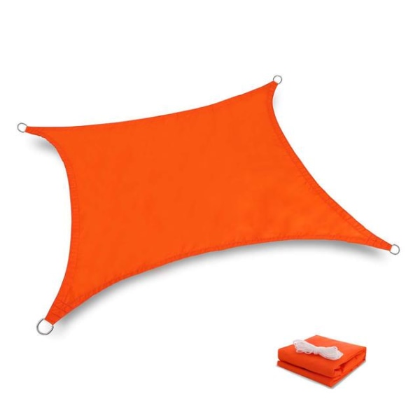 Sun Shade Seil 2x3m Camouflage Shade Seil UV-strålebeskyttelse Værbestandig vanntett stoff for hageparker plener, oransje