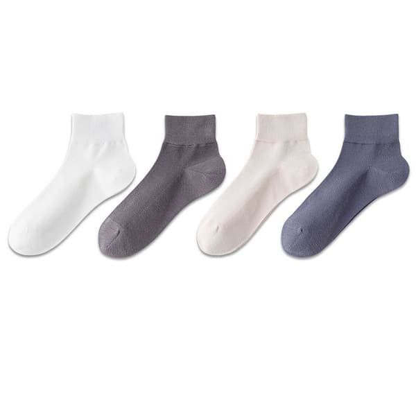 Sømløse sokker - 4-pakning White + Blue 95