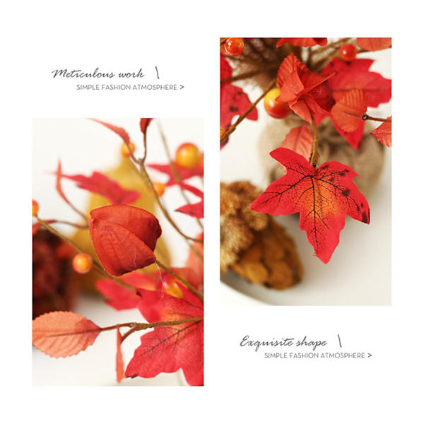 Kunstigt Lønnetræ med Lys, 16 Tommer Forudbelyst Bordplade Efterårslønnetræ, Desktop Orange Lønnetræ til Efterårs Thanksgiving Hjemmeindretning Orange Orange