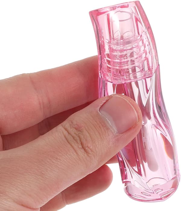 2 stk. ml Twist Lip Gloss Tomt Rør Petg Rosa Påfyllbar Beholder