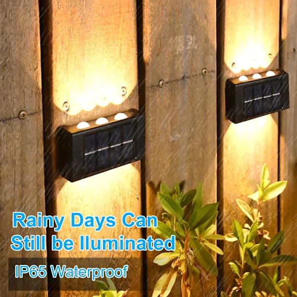 Adjustable Solar Wall Lights for Outdoor Use, Up and Down Solar Wall Lights, IP65 Waterproof LED Wall Lamp