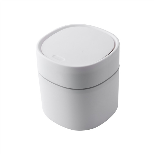 Moderne Mini Søppelbøtte i Plast med Lopp for Baderom, Skrivebord, Bordplate eller Kaffebord - Kast C
