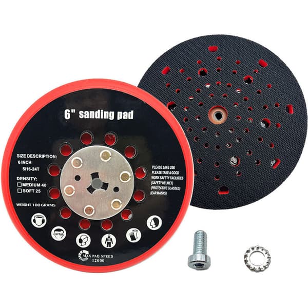 150 mm Multi-Hole Sanding Pad Compatible with Bosch RSM6045, GEX 34-150, GEX 40-150 Reinforced Aluminum Plate Hook and Loop System