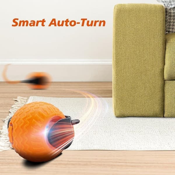 2-pack Interactive Cat Toy - Automatic Rolling Ball with Tail, 360° Movement, Two Speeds