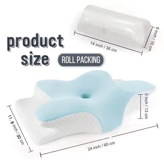 Orthopedic Memory Foam Pillow Butterfly Sleeping Neck Support Cervical Slow Recovery [Ho]