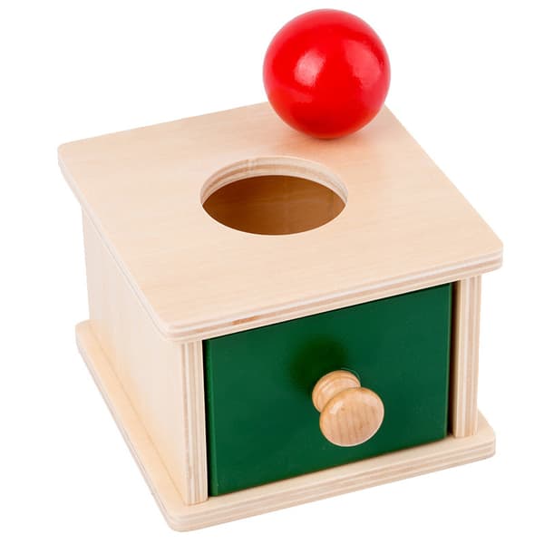 1 stk. Montessori-objektboks med boldlegetøj
