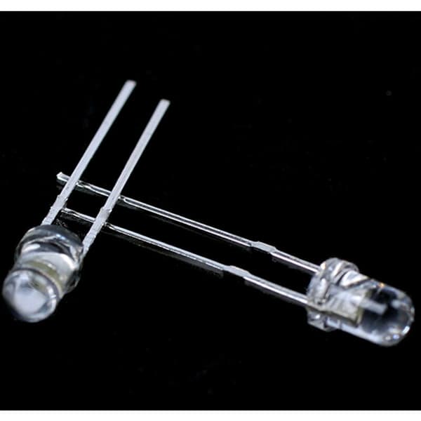 80 stk. 3 mm hvite LED-lamper DC 2,5V-3V