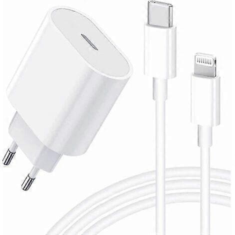 iPhone Hurtigoplader USB-C - 20W PD Hurtigoplader med 2m USB-C til Lightning-kabel, kompatibel med iPhone 14