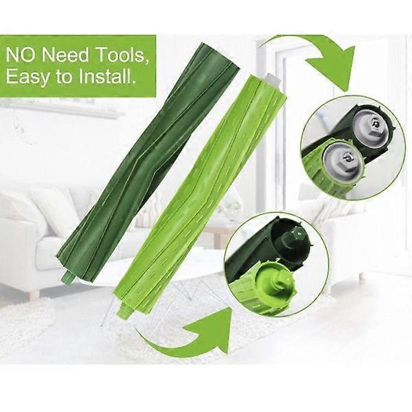 Gummi-/rullborste 4-pack Grön iRobot Roomba e/i/j-serien Grön
