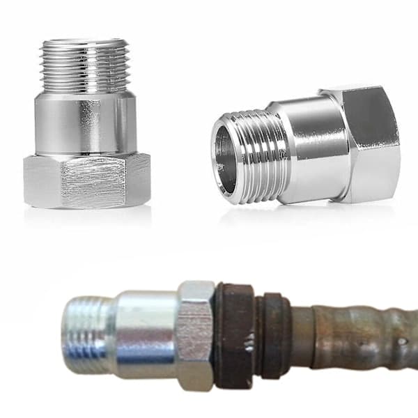 2 stk. O2 Sensor Afstandsgevind Universal M18 X 1.5 Bilmotor Lampe Ilt Sensor Forlængeradapter