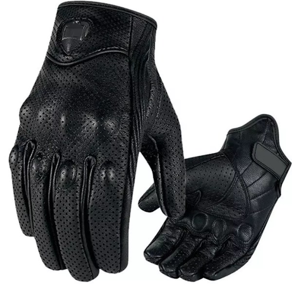 Motorcykelhandskar Full Finger Hållbara för Väg Racing Cykel Sommar Vår Powersports Stöd Pekskärm Svart-XL